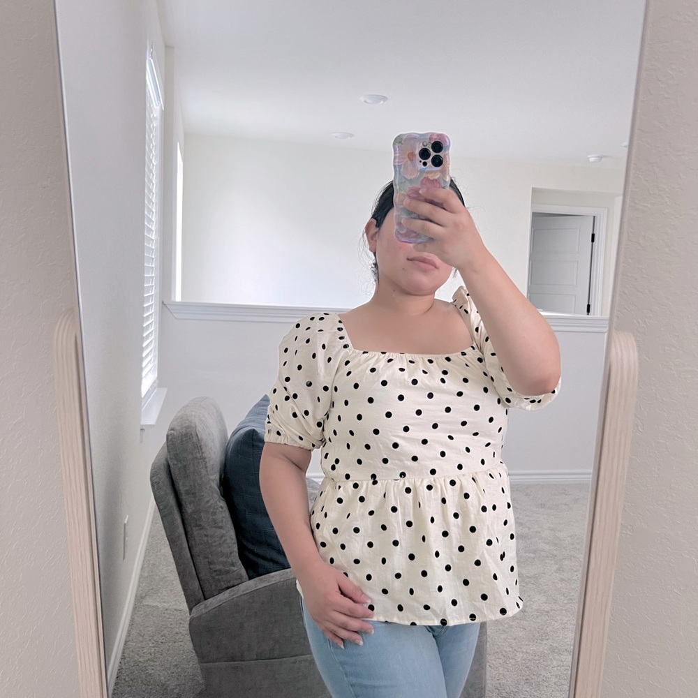 Polka dot blouse